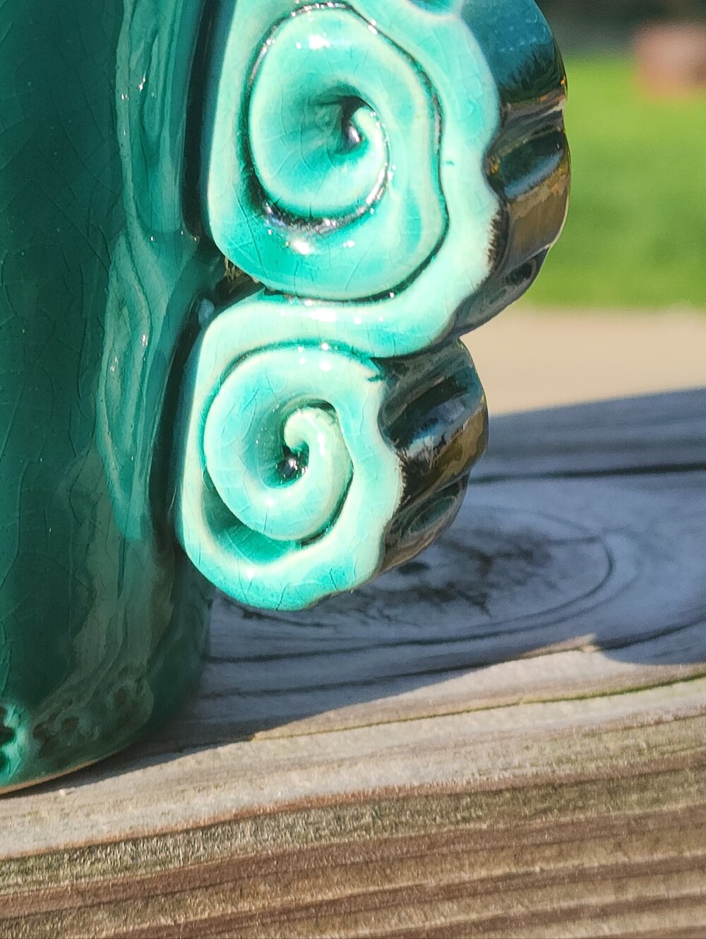 By Nunes Lisboa Portuguese Studio Pottery Mug Signed Artist Turquoise Yellow - Picture 8 of 8
